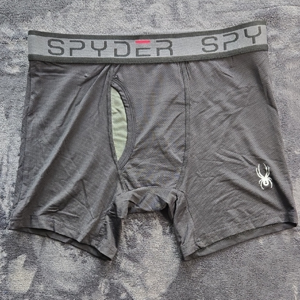 Spyder Black Boxer Briefs Performance Fit